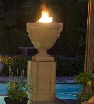 60-Paige Fire Urn & Pedestal